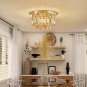 Saint Mossi 22002 Modern K9 Crystal Raindrop Chandelier Lighting, Flush Mount, P