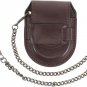 Leather Watch Pouch Pocket Watch Strap Band Watch Holder Protector with Bronze C