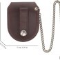 Leather Watch Pouch Pocket Watch Strap Band Watch Holder Protector with Bronze C