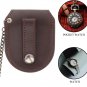 Leather Watch Pouch Pocket Watch Strap Band Watch Holder Protector with Bronze C