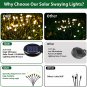 6-Pack Solar Outdoor Lights for Garden, 48 LED Firefly Solar Lights for Outside,