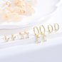 Gold Hoop Earrings Set for Women, 3Pairs 14K Gold Plated Lightweight Hypoallerge