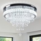19.7" Crystal Chandeliers Crystal Ceiling Light Fixtures LED Flush Mount Light M