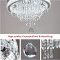 19.7" Crystal Chandeliers Crystal Ceiling Light Fixtures LED Flush Mount Light M