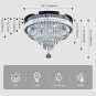 19.7" Crystal Chandeliers Crystal Ceiling Light Fixtures LED Flush Mount Light M