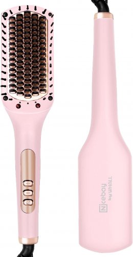 Hair Straightener Brush, Nicebay Ceramic Straightening Brush with 6 Temp&iuml;&frac14;�Effecti