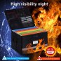 Fireproof Document Box with Lock and Handle, Fireproof Portable Collapsible Box