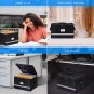 Fireproof Document Box with Lock and Handle, Fireproof Portable Collapsible Box