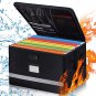 Fireproof Document Box with Lock and Handle, Fireproof Portable Collapsible Box