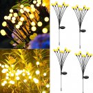 Solar Garden Lights Outdoor Lighting:4 Pack Upgraded 8 LED Solar Powered Firefly