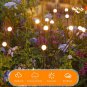 Solar Garden Lights Outdoor Lighting:4 Pack Upgraded 8 LED Solar Powered Firefly