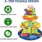 Dinosaur Cake Stand and 24Pcs Dinosaur Cupcake Wrappers 3 Tier Dinosaur Themed P