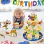 Dinosaur Cake Stand and 24Pcs Dinosaur Cupcake Wrappers 3 Tier Dinosaur Themed P