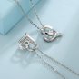 Zircon Heart Pendant Necklace S925 Sterling Silver Cubic Zirconia Pendant Neckla