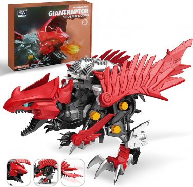 Cyberpunk Style Simulation Mechanical Dinosaur Toy Dinosaur Building Block Toy E