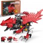 Cyberpunk Style Simulation Mechanical Dinosaur Toy Dinosaur Building Block Toy E