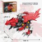 Cyberpunk Style Simulation Mechanical Dinosaur Toy Dinosaur Building Block Toy E
