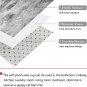 Grey Bath Mat Faux Fur Plush Bathroom Rugs Shaggy Soft anti Slip and Durable Bat