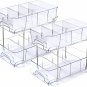 2 Tier Bathroom Organizer with Dividers, Multi-Purpose Clear under Sink Organize