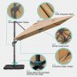 10X13Ft Cantilever Patio Umbrella Rectangular Deluxe Offset 360&Acirc;&deg;Rotation & Integ