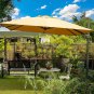10X13Ft Cantilever Patio Umbrella Rectangular Deluxe Offset 360°Rotation & Integ