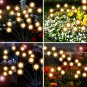 Lanthium 8 Pack Solar Firefly Lights Outdoor Waterproof with 8 Leds, Solar Power
