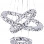 LED Chandeliers 3 Rings LED Ceiling Lighting Fixture Modern Crystal Chandeliers