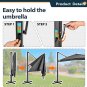 10FT Patio Cantilever Umbrella, Outdoor Rectangle Patio Umbrella, Square Hanging