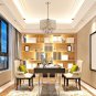 Edvivi Marya 4-Light round Crystal Chandelier Ceiling Fixture | Beaded Drum Shad