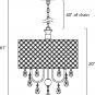 Edvivi Marya 4-Light round Crystal Chandelier Ceiling Fixture | Beaded Drum Shad