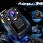 V8-64GB Body Camera 1440P, 2 Batteries Working 10 Hours, IP68 Body Camera with A