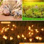 Solar Garden Lights - 6 Pack 12 LED Bee Solar Firefly Lights with 2 Lighting Mod