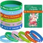 36PCS Christmas Rubber Bracelets 36PCS Mini Greeting Cards Xmas Holiday Party Fa