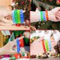 36PCS Christmas Rubber Bracelets 36PCS Mini Greeting Cards Xmas Holiday Party Fa