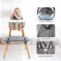 Wooden Baby High Chair W/Removable Tray & Safety Harness, 5-In-1 Kids Chair Tabl