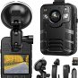 WD2 2K Body Camera With128G, Body Camera with Night Vision, 1440P Body Worn Cam