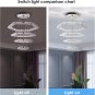Modern Ceiling Light LED Chandelier Lamp Crystal Pendant Light Fixture Ceiling H