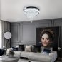 19.7" Modern Crystal Chandeliers Crystal Ceiling Light LED Remote Control Chande