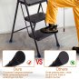 4 Step Ladder, Folding Step Stool W/Wide Anti-Slip Pedal for Adults, 800Lbs Capa