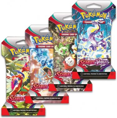 TCG: Scarlet & Violet Sleeved Booster Packs - 8 Packs (80 Cards)