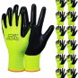 Work Gloves Touch Screen Non-Slip,Nitrile Rubber Coated Working Garden Gloves Bu