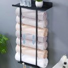 Towel Rack Wall Mounted, Black Towel Racks for Bathroom Wall Hanging Towel Rack