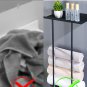 Towel Rack Wall Mounted, Black Towel Racks for Bathroom Wall Hanging Towel Rack