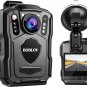 M5 2K Police Body Camera, GPS Enabled &1440P Body Mounted Cam, 64G Body Cam Buil