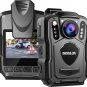 M5 2K Police Body Camera, GPS Enabled &1440P Body Mounted Cam, 64G Body Cam Buil