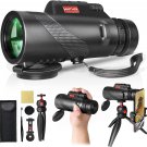 80X100 Monocular Telescope for Smartphone - High Powered High Definition Monocul