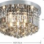 Saint Mossi 22003 Modern K9 Crystal Raindrop Chandelier Lighting, Flush Mount, P