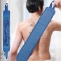 Two-In-One Pull Back Towel Strong Back Rubbing Mud Household Bath Towel (Blue)