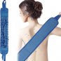 Two-In-One Pull Back Towel Strong Back Rubbing Mud Household Bath Towel (Blue)