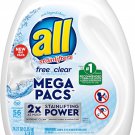 All Mega Pacs Laundry Detergent Pacs, Free Clear for Sensitive Skin, Unscented a